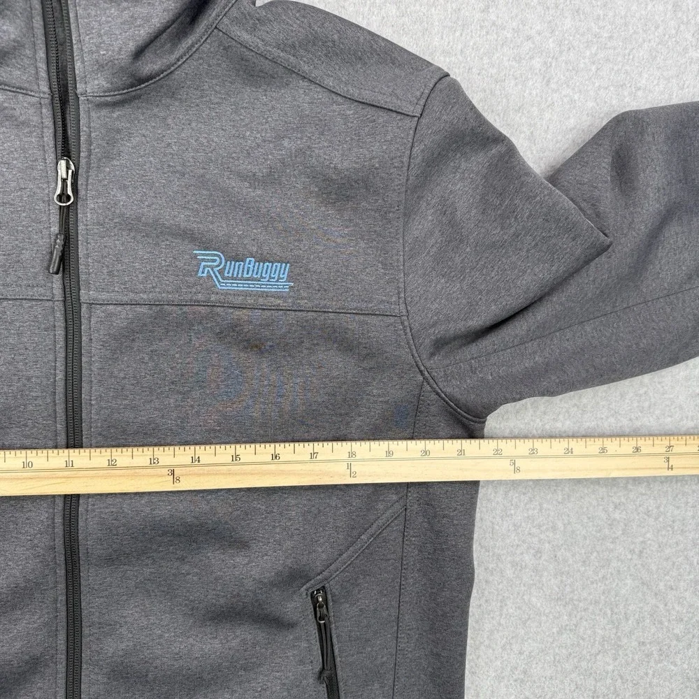 The North Face Jacket Mens‎ Medium Gray Windwall Apex Full Zip Softshell Outdoor
